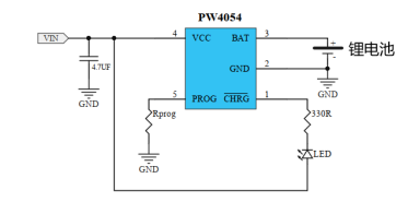 lth7锂电池充放电ic完整方案 lth7是单节锂电池充电电路芯片,pw4054