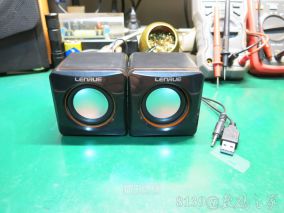 用20年前的电源修14年前的音箱：蓝悦LENRUE USB小音箱左声道不响维修