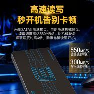 忆捷S500T 256GB SATA3.0 SSD，适合升级笔记本电脑硬盘