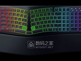 雷蛇竟出办公键盘 人体工学加AI键 每天8小时手不酸？