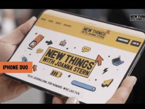 对比苹果iPhone Duo和三星Galaxy Z Fold8手机折痕