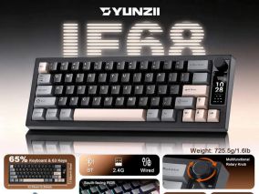 Yunzii IF68小配列键盘登场：65%布局+TFT彩屏+三模无线，仅84.99美元