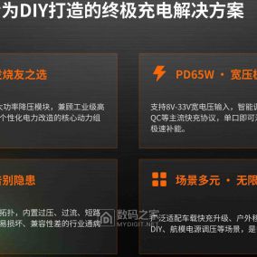 120W华为OPPO小米VIVO超级闪充 PD65瓦 12~24V降压型超充模块