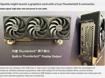 英特尔携手Sparkle亮剑Computex 首张雷电5显卡开启接口新纪元
