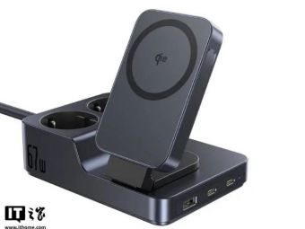 倍思将推出全新 Nomos 67W 磁吸插线板：六合一设计，支持 Qi2