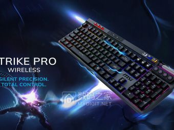 微星推出STRIKE PRO WIRELESS游戏键盘 静音三模设计配1500小时长续航