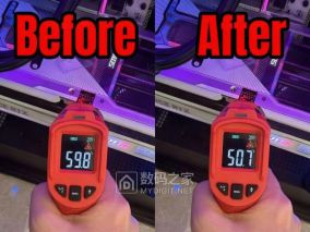 华硕新显卡供电线实测大成功！RTX 5090接口直降10度电压稳如泰山