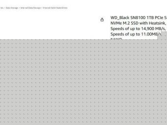 当前最快：亚马逊提前上架 WD Black SN8100，顺序读速 14.9 GB/s