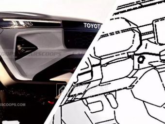 丰田新Hilux专利图全曝光！12英寸大屏+混动柴油机正面刚福特Ranger