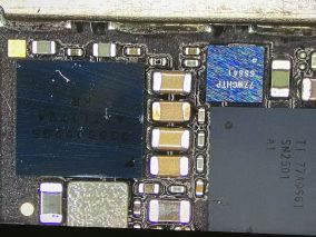 iPhone 8Plus不开机，一颗升压滤波电容击穿短路引起的故障维修