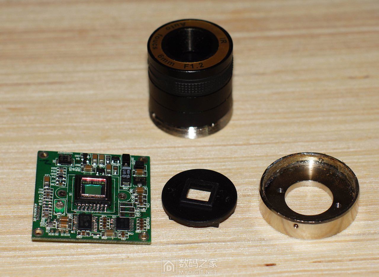 拆一只监控摄像头镜头6mmf12