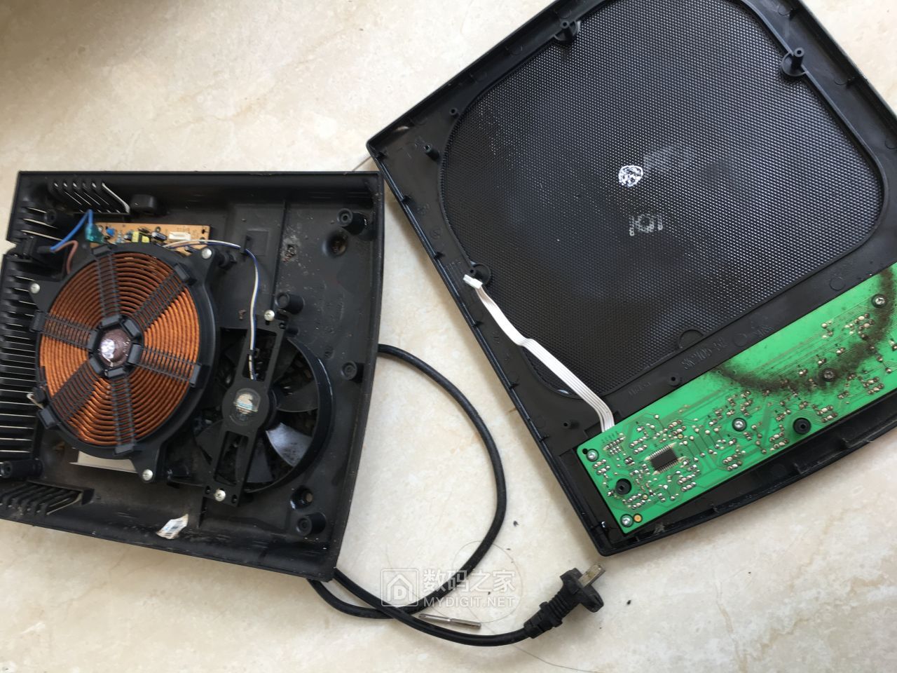 美的c21sk2105电磁炉拆解