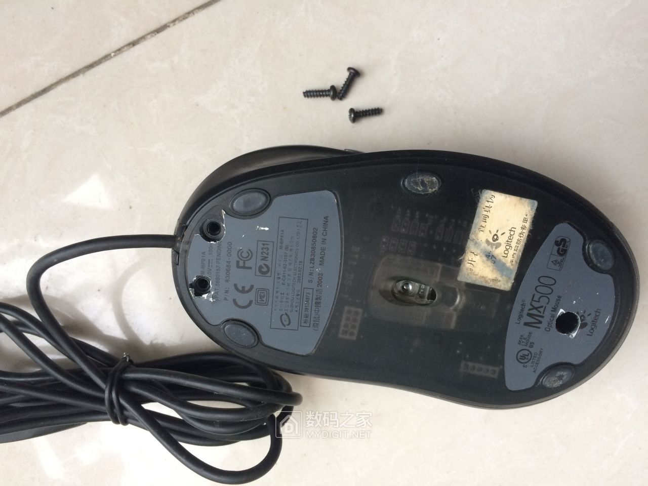 又一罗技logitech mx500 鼠标拆解 - 拆机乐园 数码之家