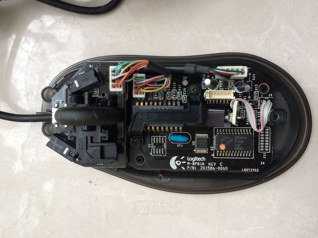 又一罗技logitech mx500 鼠标拆解