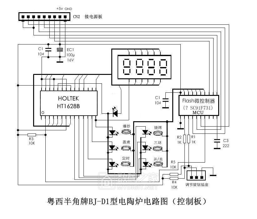 电陶炉主板电路图讲解图片