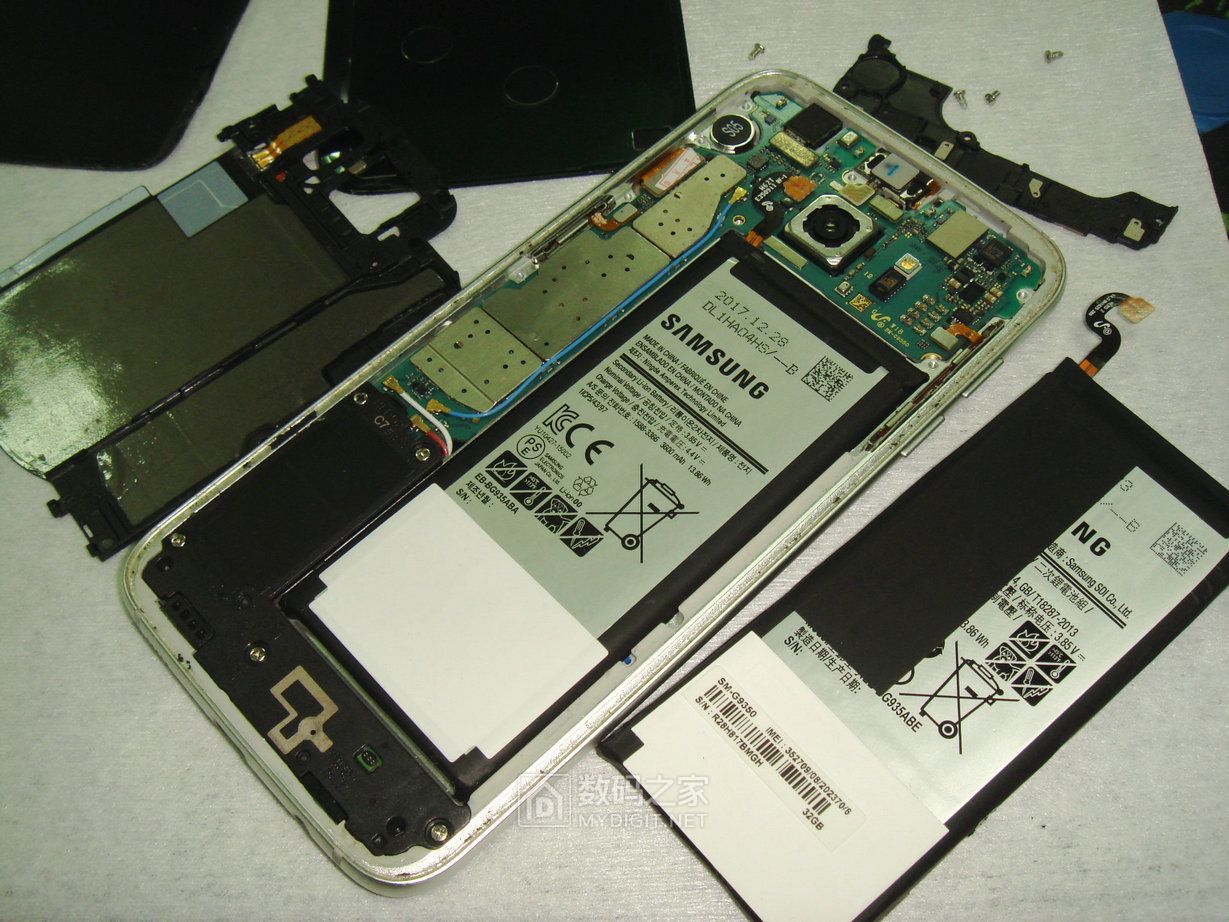 三星s7e;后盖玻璃裂了,淘个原装,再换回爆炸sdi电池~~ - 拆机乐园