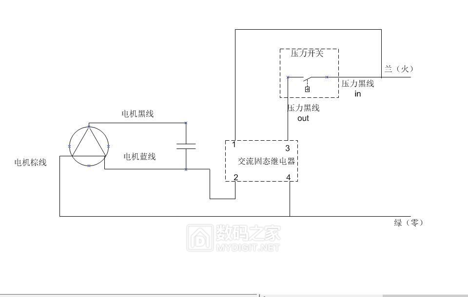 增压泵接线图图片