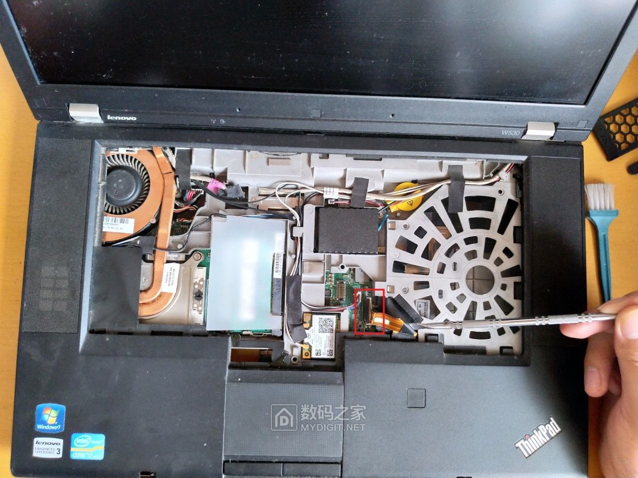 thinkpadw530拆机维修风扇