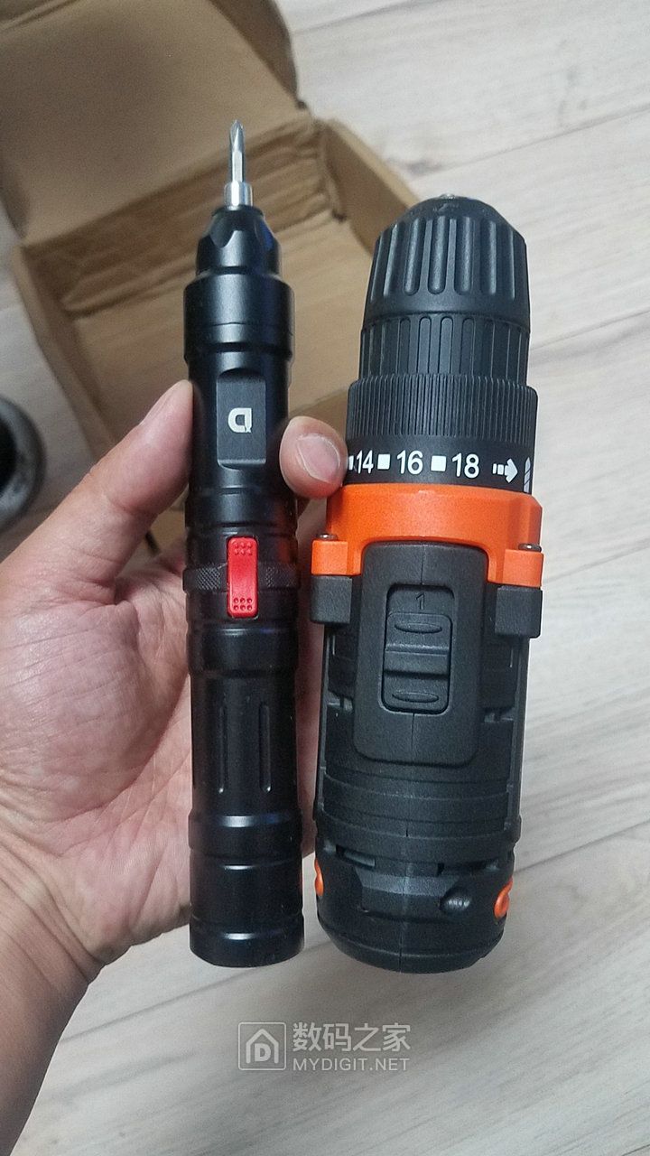 12v29元的双速电钻早到了效果不错同心度也好