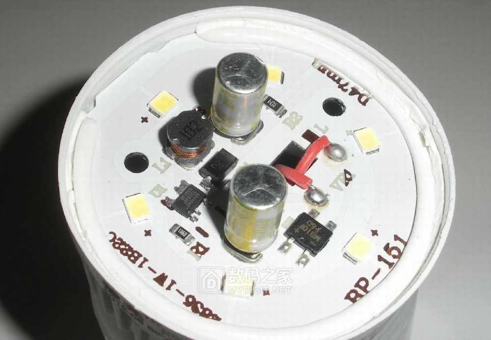 豫亮照明7w塑壳led球泡灯拆解bp2865方案非隔离恒流驱动