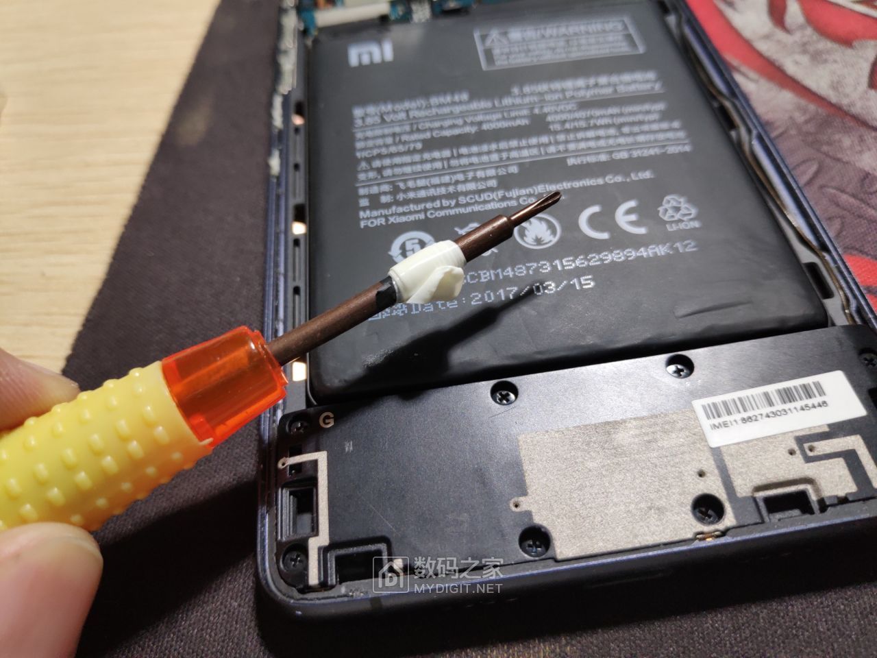 x拆修帮我老师小米note2手机换电池