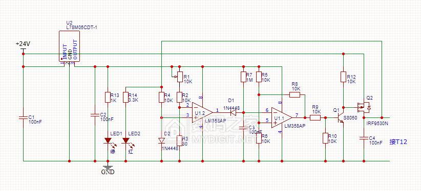 自制数显t12电路图图片