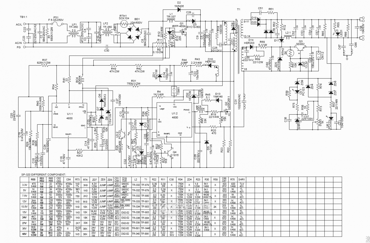 sp1602电源芯片电路图图片