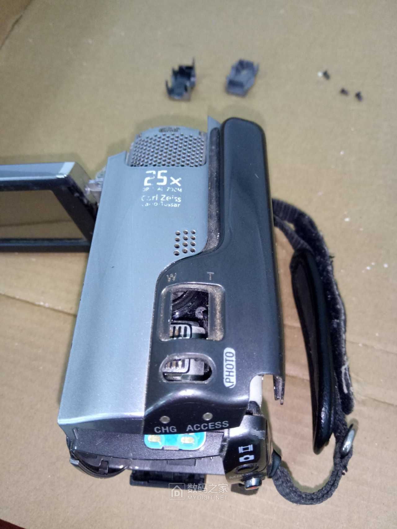 拆解SONY DCR-SR87E，屏线断了（已更换） - 拆机乐园 数码之家