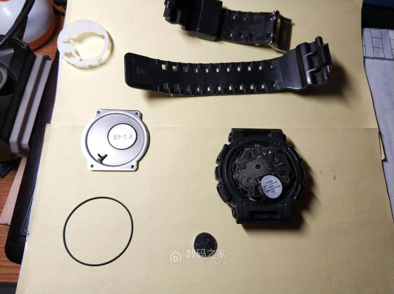 走时快了的卡西欧gshockga110rg拆机并尝试校准