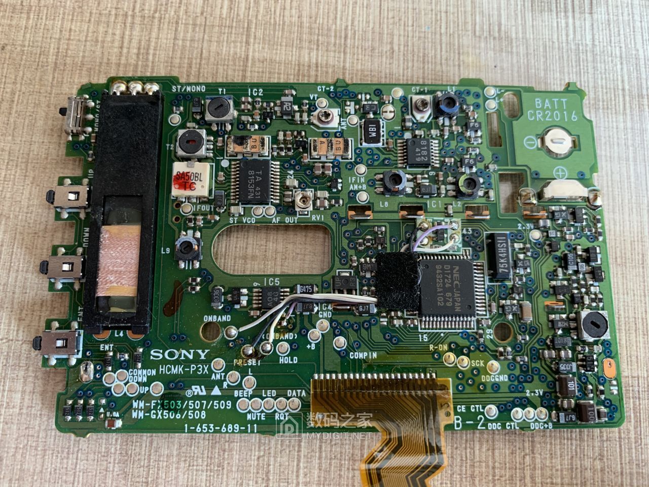 拆修索尼wmgx506磁带随身听密集飞线