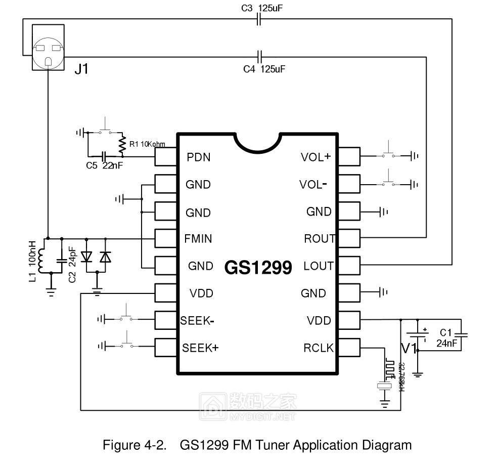 夹子mp3替换芯片rda5807fp制作调频fm收音机