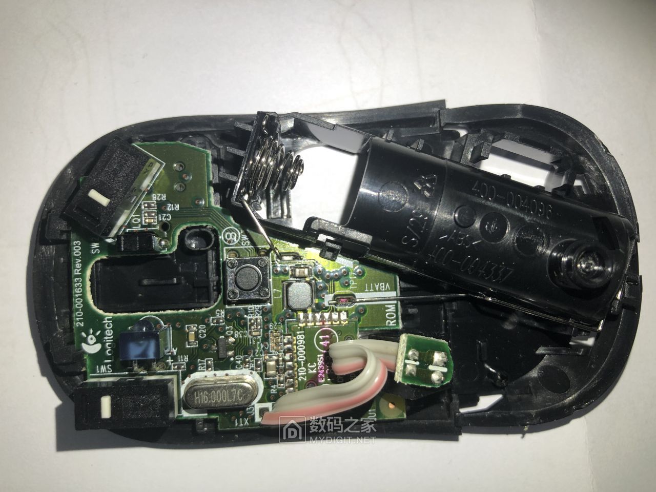 拆个同事撒了水的鼠标罗技m238