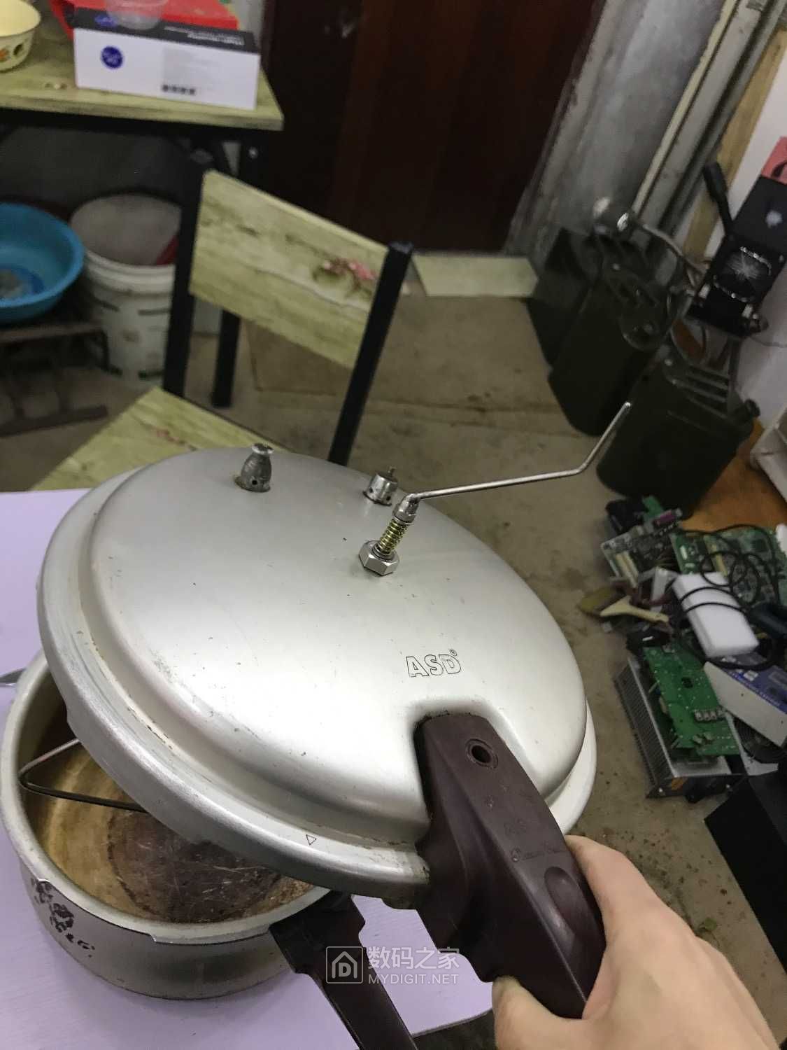 高压锅diy爆米花锅