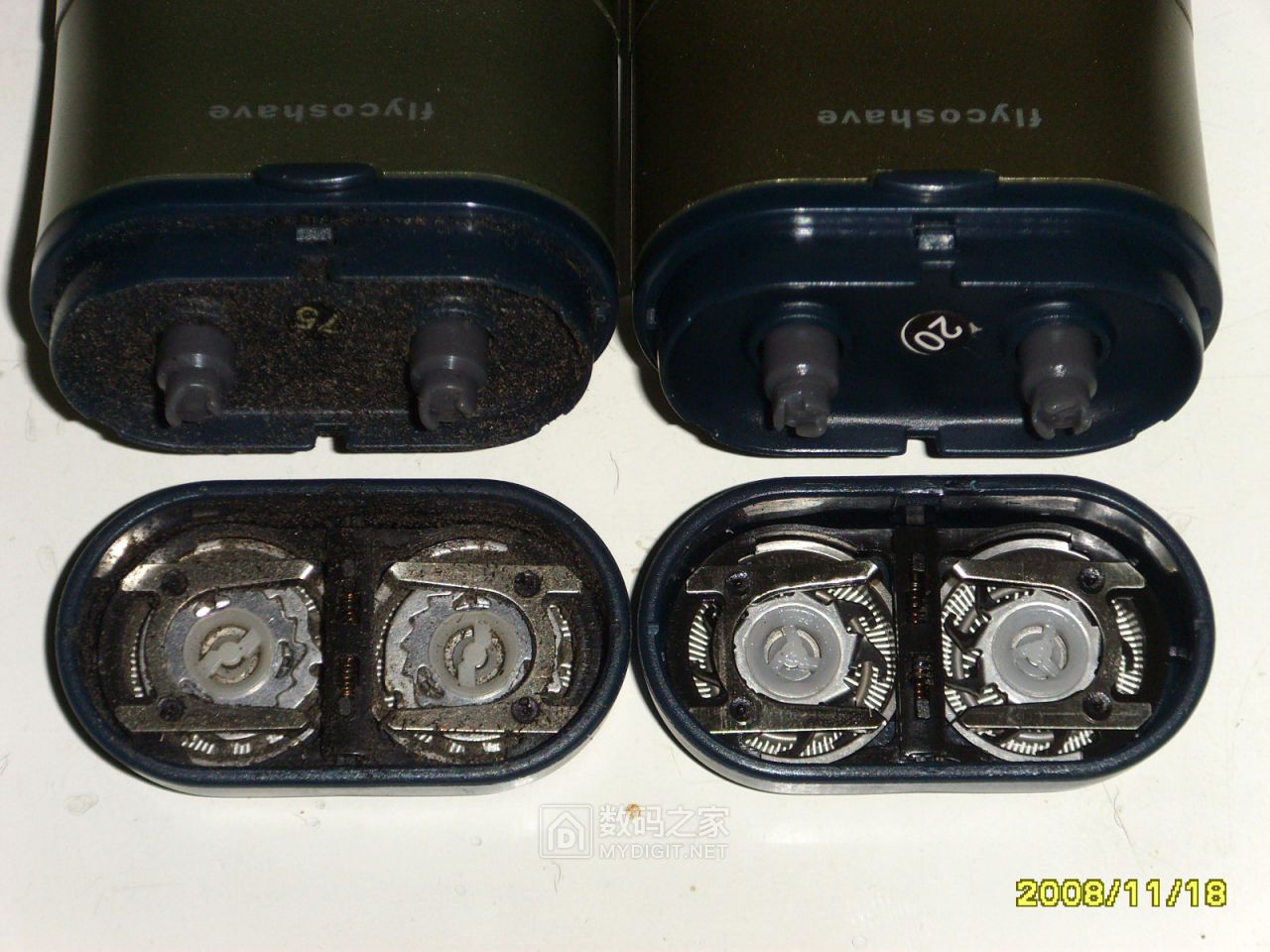 三只飞科flycofs903剃须刀拆机简单比较