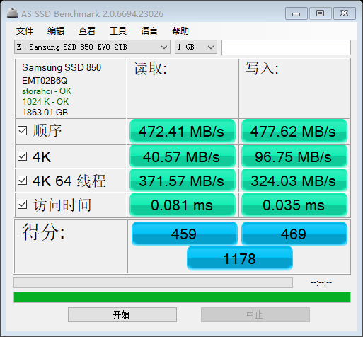 as-ssd-bench Samsung SSD 850  2020.1.14 21-28-25 850evo @ NUC8i7.png