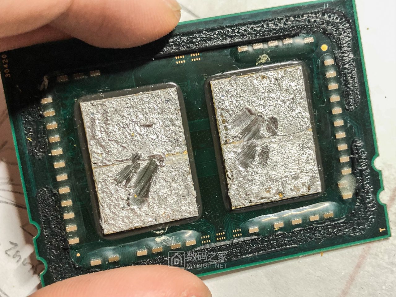 热烈庆祝amd皓龙opteron6136八核处理器钎焊暴力开盖成功