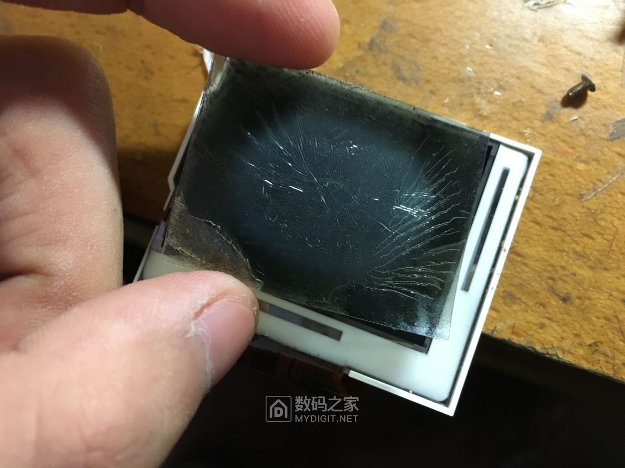 富士s304长焦数码相机屏幕偏振膜坏了应急维修