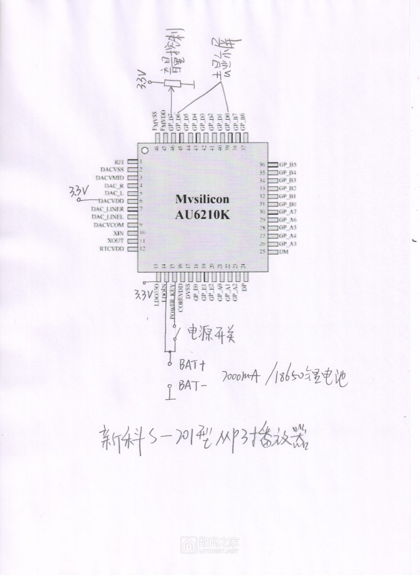 新科mp3播放器拆解sasts201