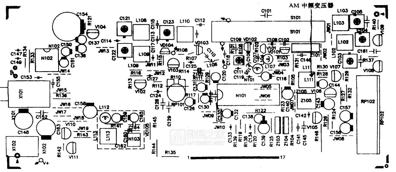 厦华XR-415D电路板示意图