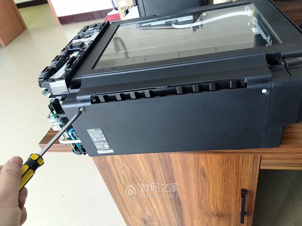 拆修佳能canonmp288打印一体机卡纸错误码e03