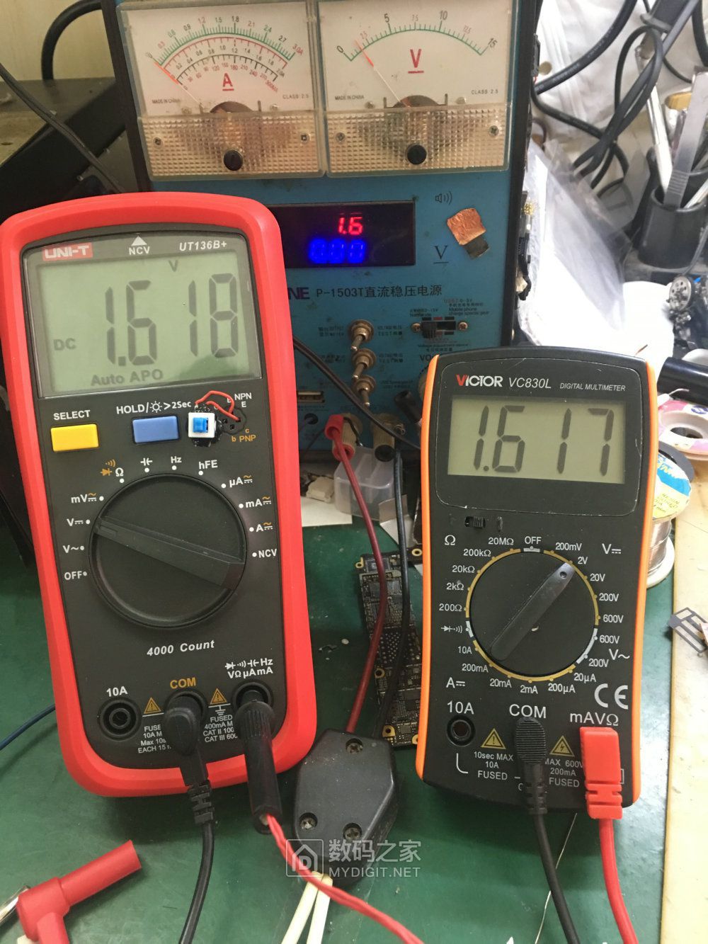 胜利vc830l万用表拆机改硬芯icl7106