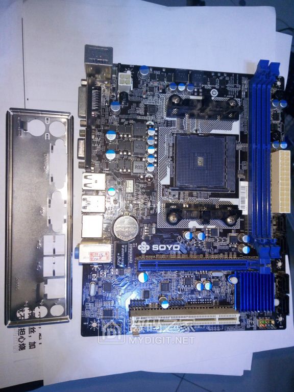 梅捷sya86kfsfm2全固态主板48元晚上拍效果不太好实际板子很漂亮实