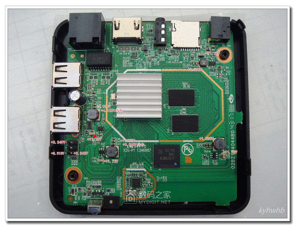 中兴zxv10b860av212电视机顶盒拆机简测