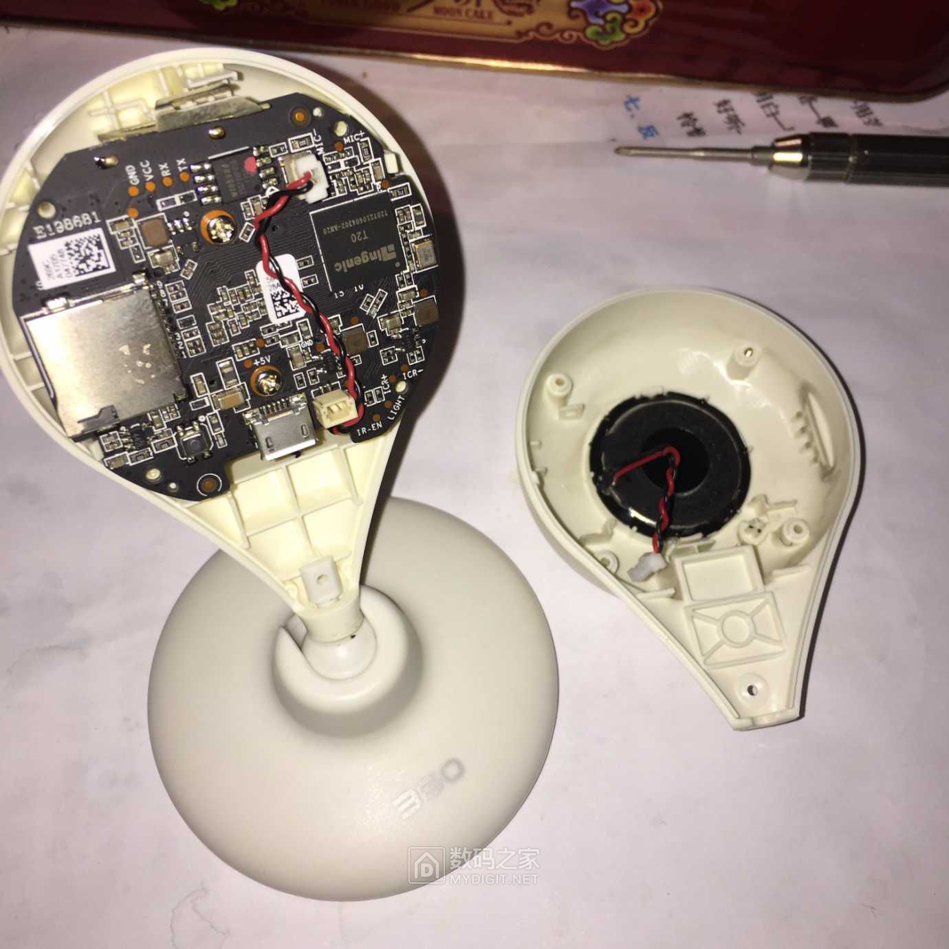 拆一个360水滴摄像头