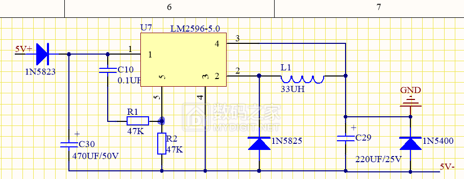 lm2596s输出5∨电路图图片