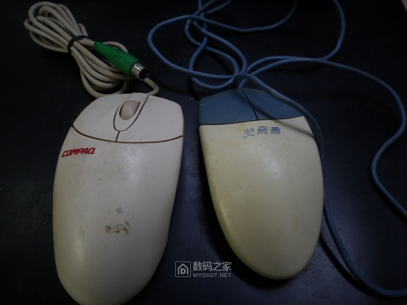 两个老有线滚轮鼠标拆解对比(康柏罗技vs双飞燕)