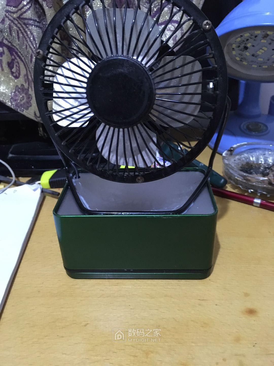 改usb有线小风扇为可充电式调速小风扇