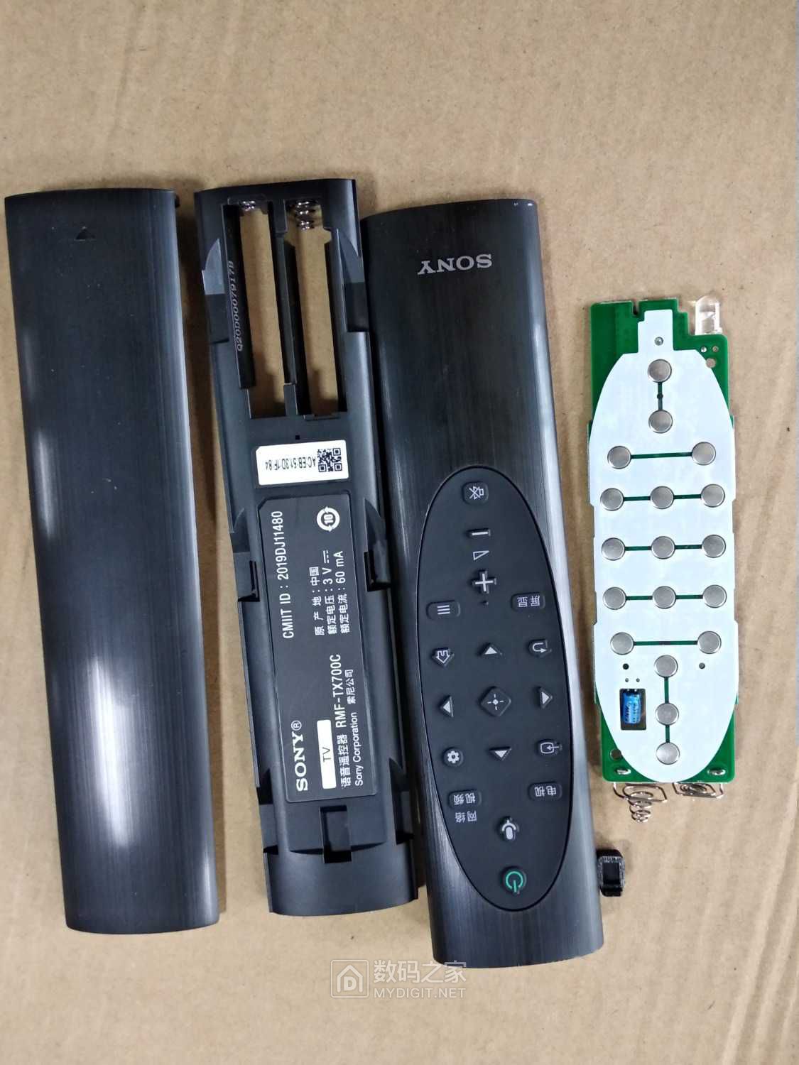 拆解索尼新款语音蓝牙红外电视遥控器sonyrmftx700c
