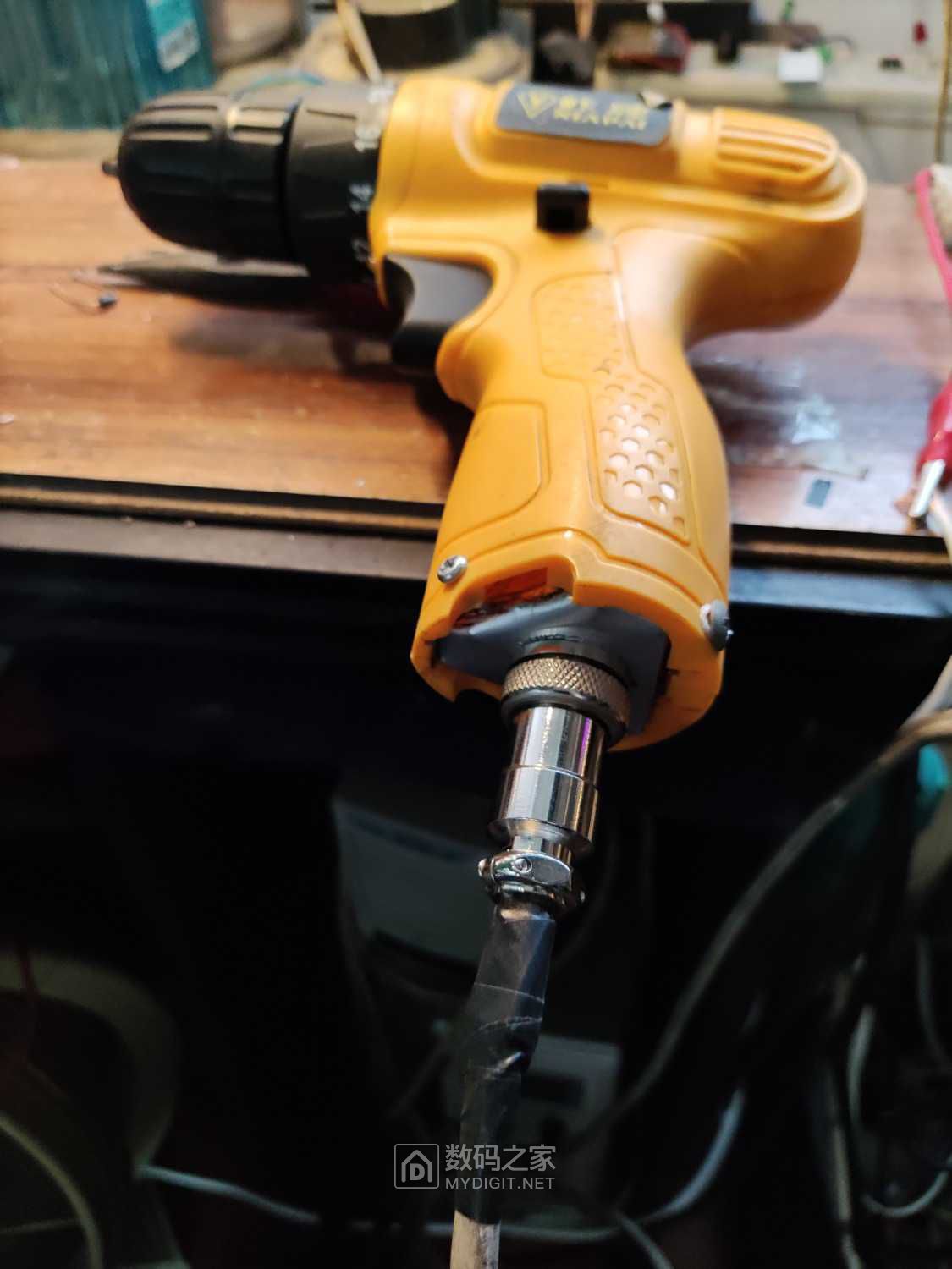 虾牌锂电钻改外接电源