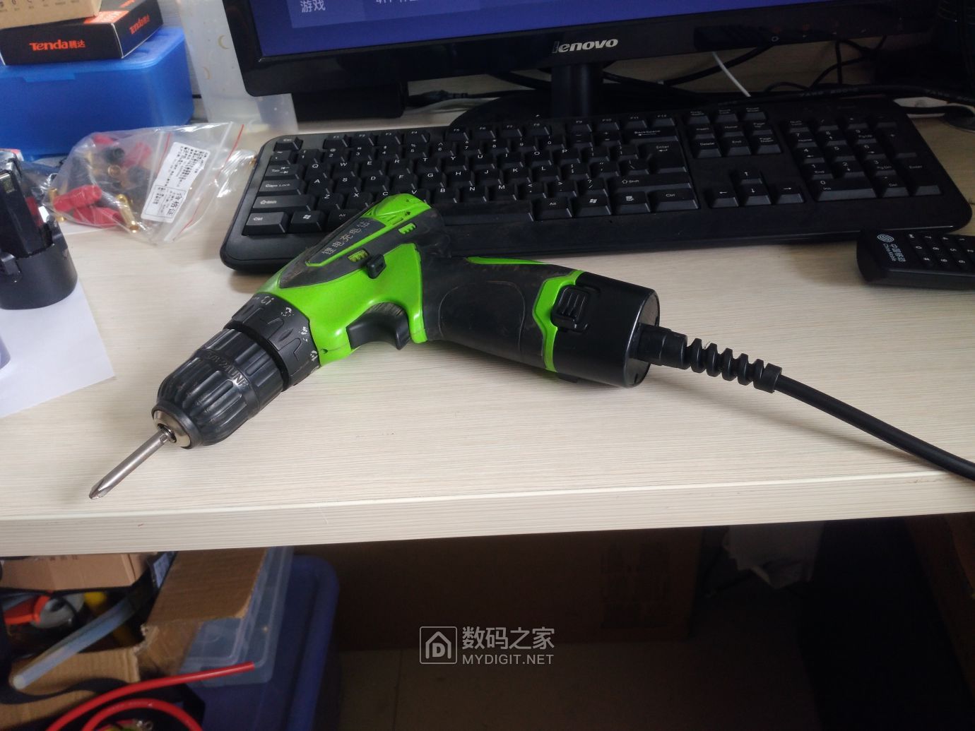 虾牌锂电钻改外接电源